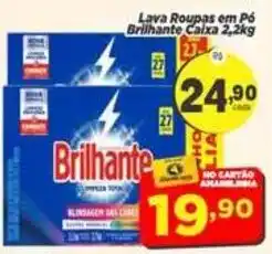 Amarelinha Supermercados Lava Roupas em Pó Brilhante Caixa 2,2kg oferta