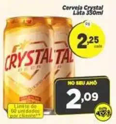 Amarelinha Supermercados Cerveja crystal oferta