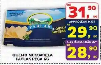 Queijo mussarela parlak peça kg