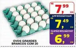 Roldão ovos grandes brancos com 20 oferta