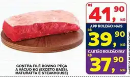 Roldão Contra filé bovino peça a vácuo oferta