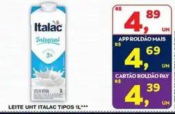 Roldão Leite uht italac tipos oferta