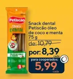 Coop Snack dental Petiscão óleo de coco e menta oferta