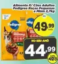 Amarelinha Supermercados Alimento P/ Cães Adultos Pedigree Raças Pequenas e Minis oferta