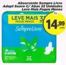 Amarelinha Supermercados Absorvente sempre livre oferta