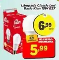 Amarelinha Supermercados Lâmpada Classic Led Basic Kian 15W E27 oferta