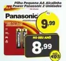 Amarelinha Supermercados Pilha Pequena AA Alcalina Power Panasonic oferta