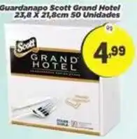 Amarelinha Supermercados Guardanapo Scott Grand Hotel oferta