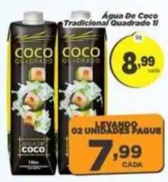 Amarelinha Supermercados Água de coco tradicional quadrado 1l oferta