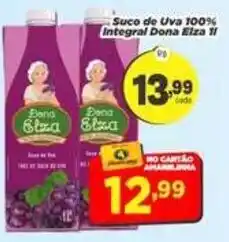 Amarelinha Supermercados Suco de Uva 100% Integral Dona Elza oferta