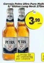 Amarelinha Supermercados Cerveja petra ultra puro malte s/ glúten long neck oferta