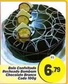 Amarelinha Supermercados Bolo Confeitado Recheado Bombom Chocolate Branco oferta