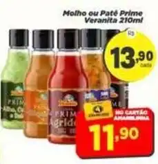 Amarelinha Supermercados molho ou patê prime veranita oferta