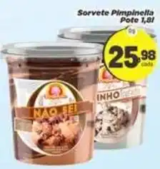 Amarelinha Supermercados Sorvete Pimpinella oferta