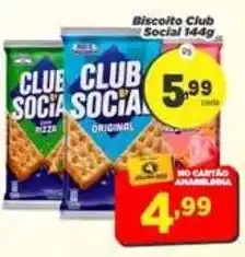 Amarelinha Supermercados Biscoito club social oferta
