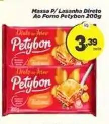 Amarelinha Supermercados Massa p/ lasanha direto ao forno petybon oferta
