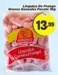 Amarelinha Supermercados Linguiça de frango grossa gonzales oferta