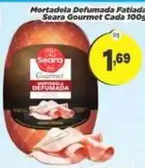 Amarelinha Supermercados Mortadela Defumada Fatiada Seara Gourmet oferta