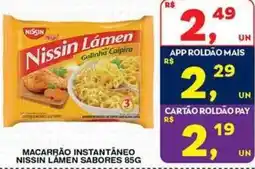 Roldão Macarrão instantâneo nissin lâmen sabores oferta
