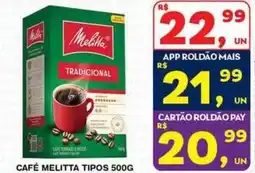 Roldão Café melitta tipos oferta