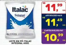 Roldão Leite em pó italac integral oferta