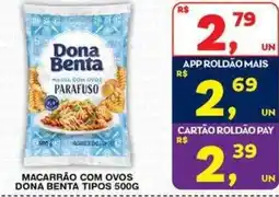 Roldão Macarrão com ovos dona benta tipos oferta