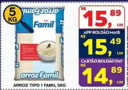 Roldão Arroz tipo 1 famil oferta