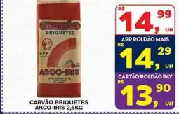 Roldão Carvão briquetes arco-iris oferta