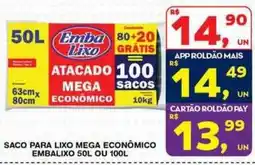 Roldão saco para lixo mega economico oferta