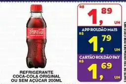 Roldão Refrigerante coca-cola original ou sem açúcar oferta