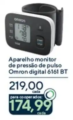 Drogaria Coop Aparelho monitor de pressão de pulso Omron digital 6161 BT oferta