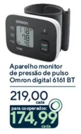 Aparelho monitor de pressão de pulso Omron digital 6161 BT