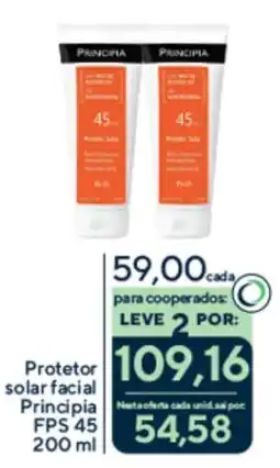 Drogaria Coop Protetor solar facial principia fps 45 oferta
