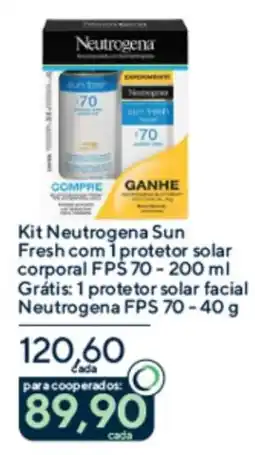 Drogaria Coop Kit Neutrogena Sun Fresh oferta