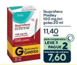 Drogaria Coop Ibuprofeno medley oferta