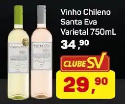 Supermercados São Vicente Vinho chileno santa eva varietal oferta