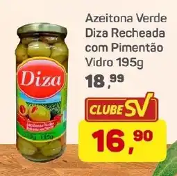 Supermercados São Vicente Azeitona verde diza recheada com pimentão oferta