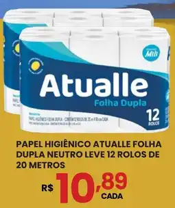Rede Econômica de Supermercados Papel higienico atualle folha dupla neutro leve oferta