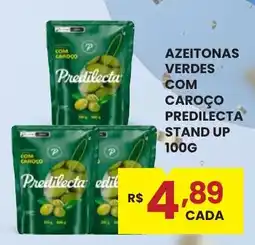 Rede Econômica de Supermercados Azeitonas verdes com caroço predilecta oferta