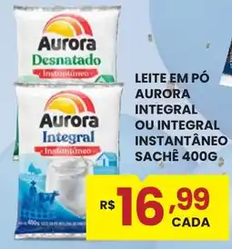 Rede Econômica de Supermercados Leite em pó aurora integral ou integral instantâneo oferta