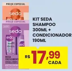 Rede Econômica de Supermercados kit seda shampoo + condicionador oferta