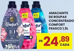 Rede Econômica de Supermercados Amaciante de roupas concentrado comfort frasco 1,5l oferta