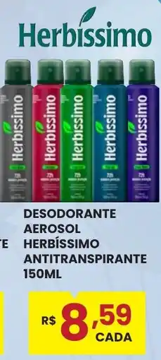 Rede Econômica de Supermercados Desodorante aerosol herbíssimo antitranspirante oferta