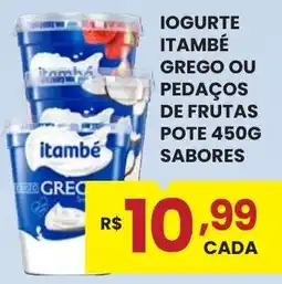 Rede Econômica de Supermercados Iogurte itambé grego ou pedaços de frutas oferta