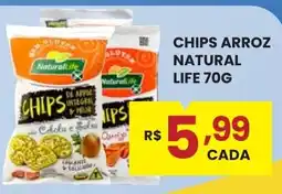 Rede Econômica de Supermercados chips arroz natural life oferta