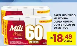 Rede Econômica de Supermercados Papel higiênico mili folha dupla neutro oferta