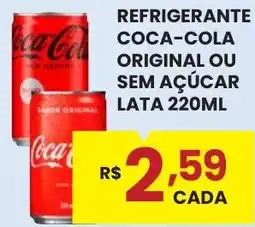 Rede Econômica de Supermercados Refrigerante coca-cola original ou sem açúcar oferta