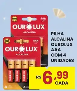 Rede Econômica de Supermercados Pilha alcalina ourolux aaa oferta