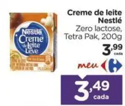 Carrefour Creme de leite Nestlé Zero lactose oferta
