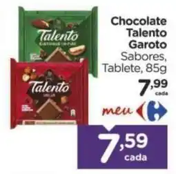 Carrefour Chocolate talento garoto sabores oferta